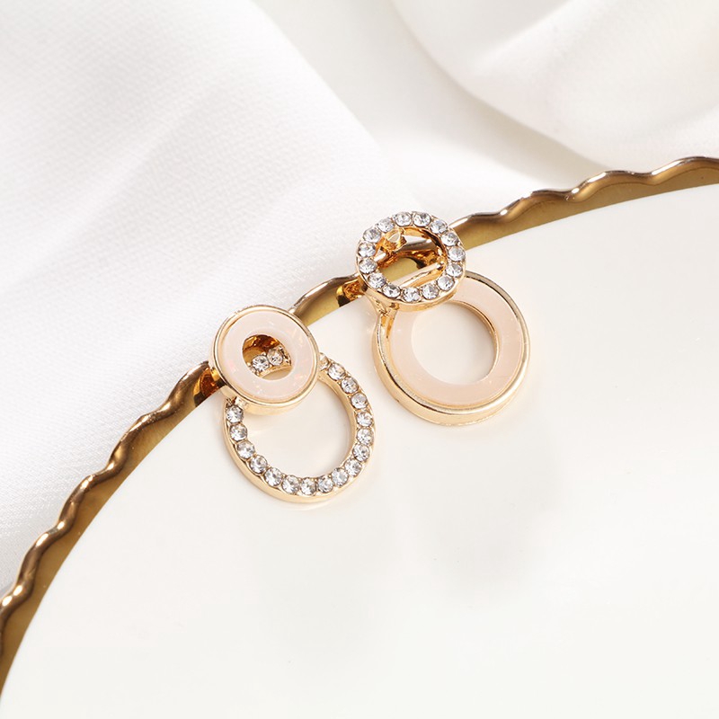 Bông Tai Mạ Bạc 925 Kiểu Hình Học Xinh Xắn Thời Trang