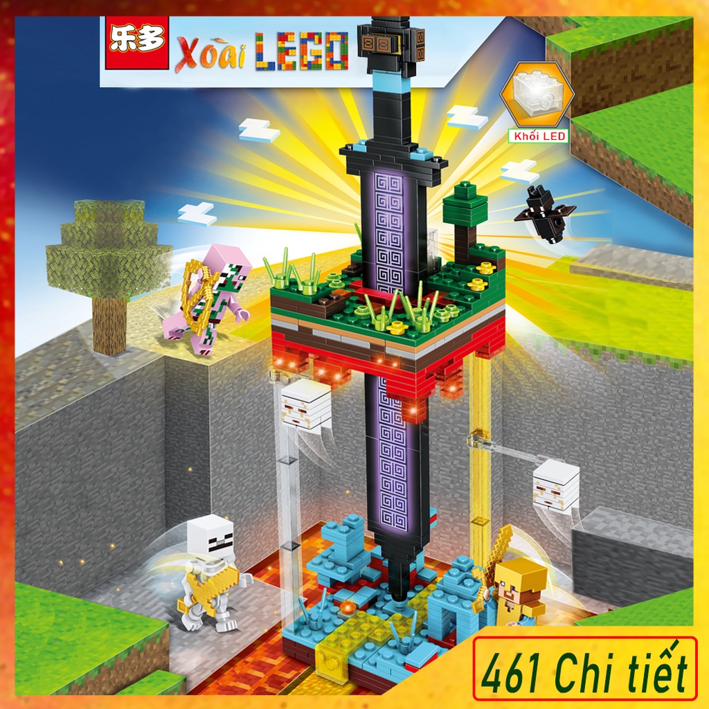 Đồ chơi lắp ráp, lego minecraft Thanh kiếm địa ngục mẫu NO.6060 +461 chi tiết