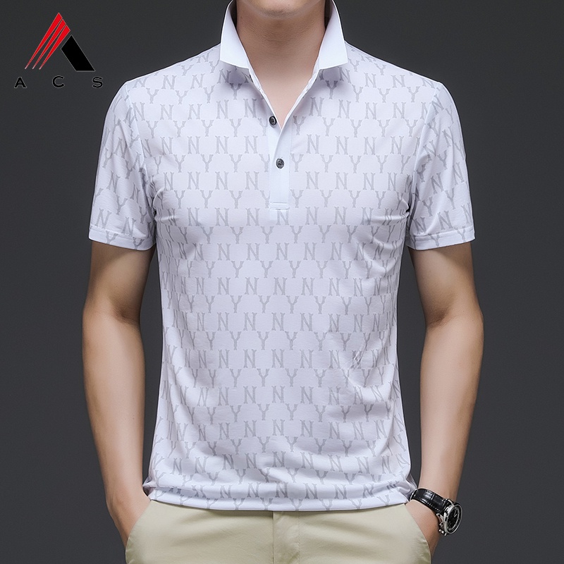 Áo polo Ngắn Tay In Họa Tiết Thời Trang Mùa Hè Cho Nam