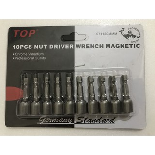 Bộ 10 đầu vít bắn tôn lục giác Top 8mm