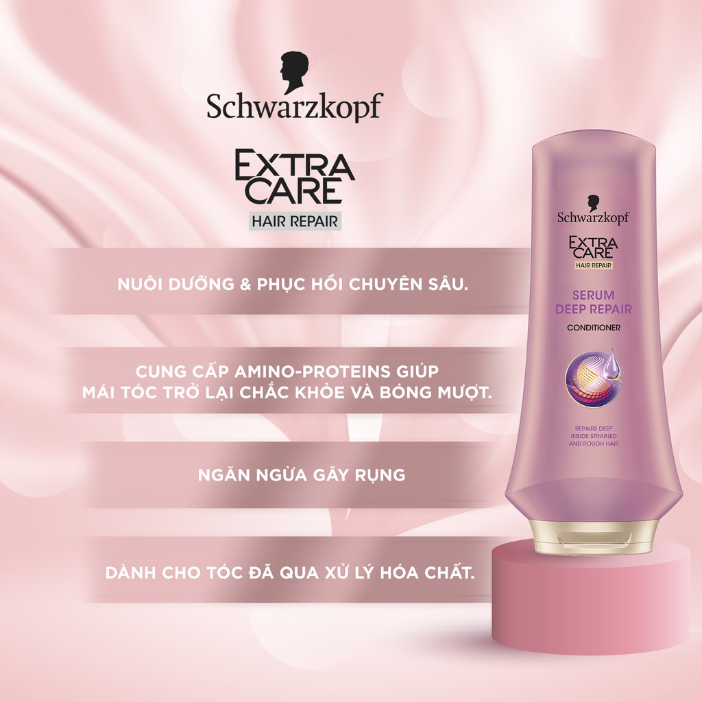 Dầu xả nuôi dưỡng sâu từng sợi tóc Schwarzkopf Extra Care Serum Deep Repair Conditioner 400ml