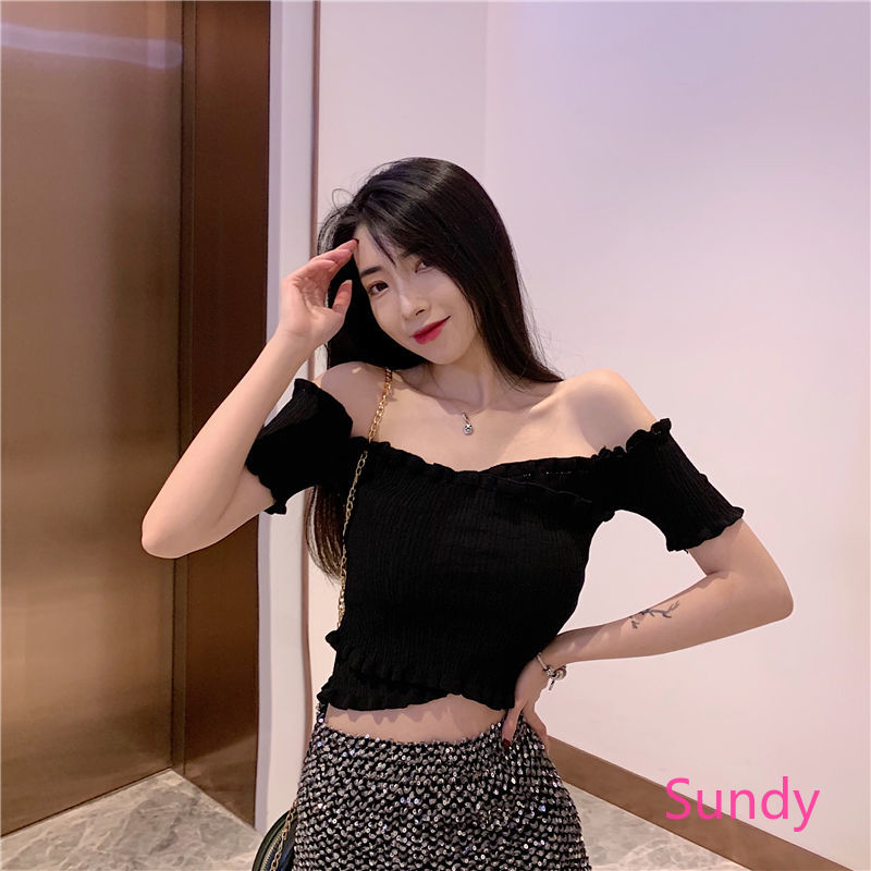 Áo Croptop Trễ Vai Thời Trang Mùa Hè Năng Động Cho Phái Nữ