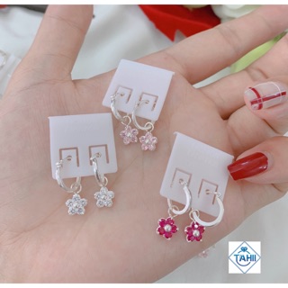Bông tai bạc cho bé hình bông hoa