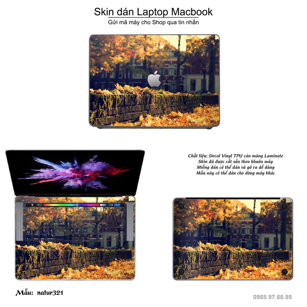 Skin dán Macbook mẫu thiên nhiên (đã cắt sẵn, inbox mã máy cho shop)