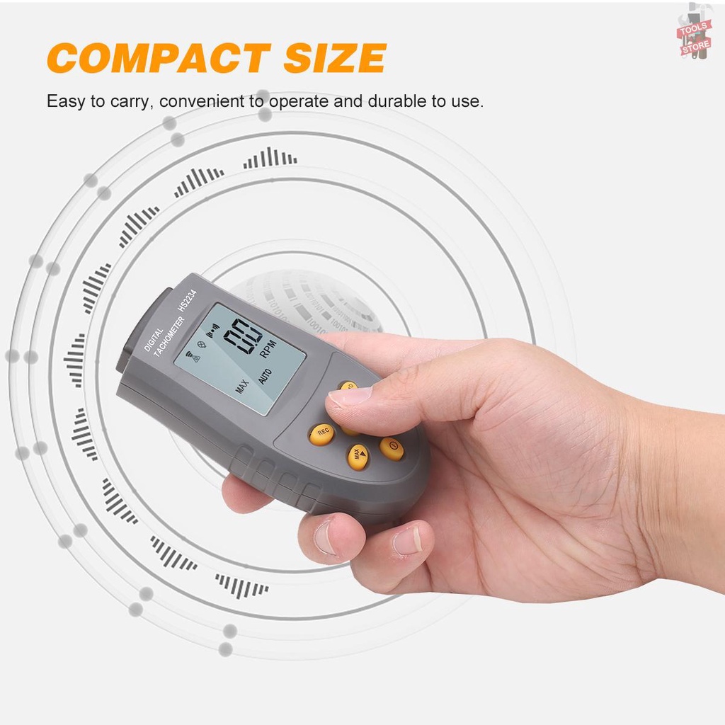 Máy đo tốc độ kỹ thuật số tự động với màn hình LCD và đèn nền
