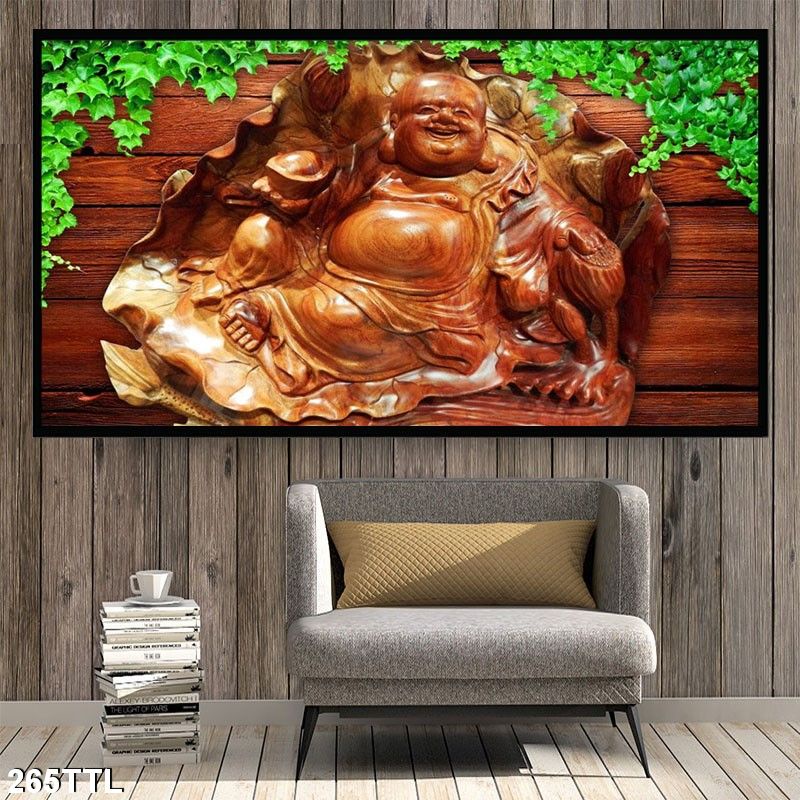 Tranh treo tường - Tranh Laminate tráng gương Phật Giáo 01 - Bộ 1 tấm