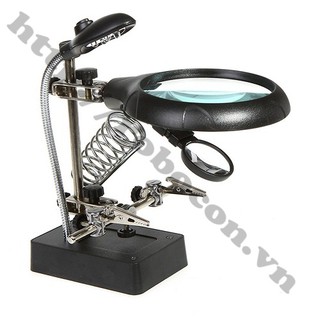 BỘ KẸP MẠCH 2 KÍNH LÚP, CÓ ĐÈN LED ĐỂ BÀN TE-800