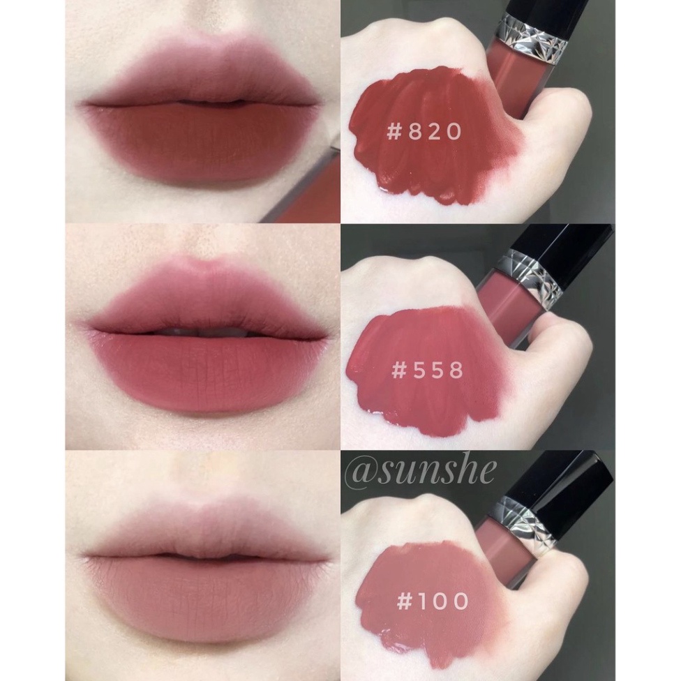 Son Dưỡng Dior Addict Lip Glow_Dior Rouge Matte Lipstick Hàng Chính Hãng 001-004