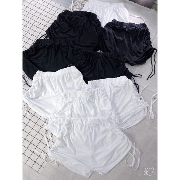 [GIÁ HUỶ DIỆT] Quần Đùi Short Nữ Thun Coton Co Giãn Thoải Mái Mặc Nhà Tập Gym- Quần Đùi Rút Sườn Hot Chất Mát