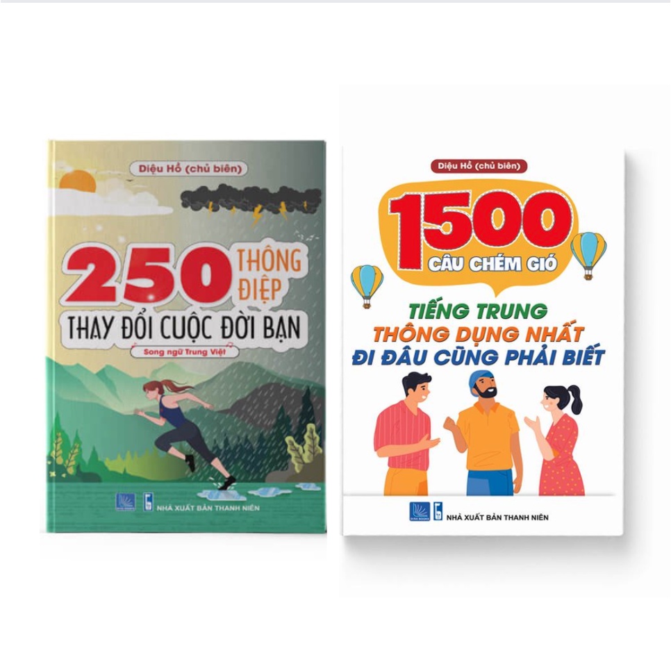 Sách - Combo: 250 thông điệp thay đổi cuộc đời bạn  + 1500 câu chém gió tiếng trung thông dụng nhất