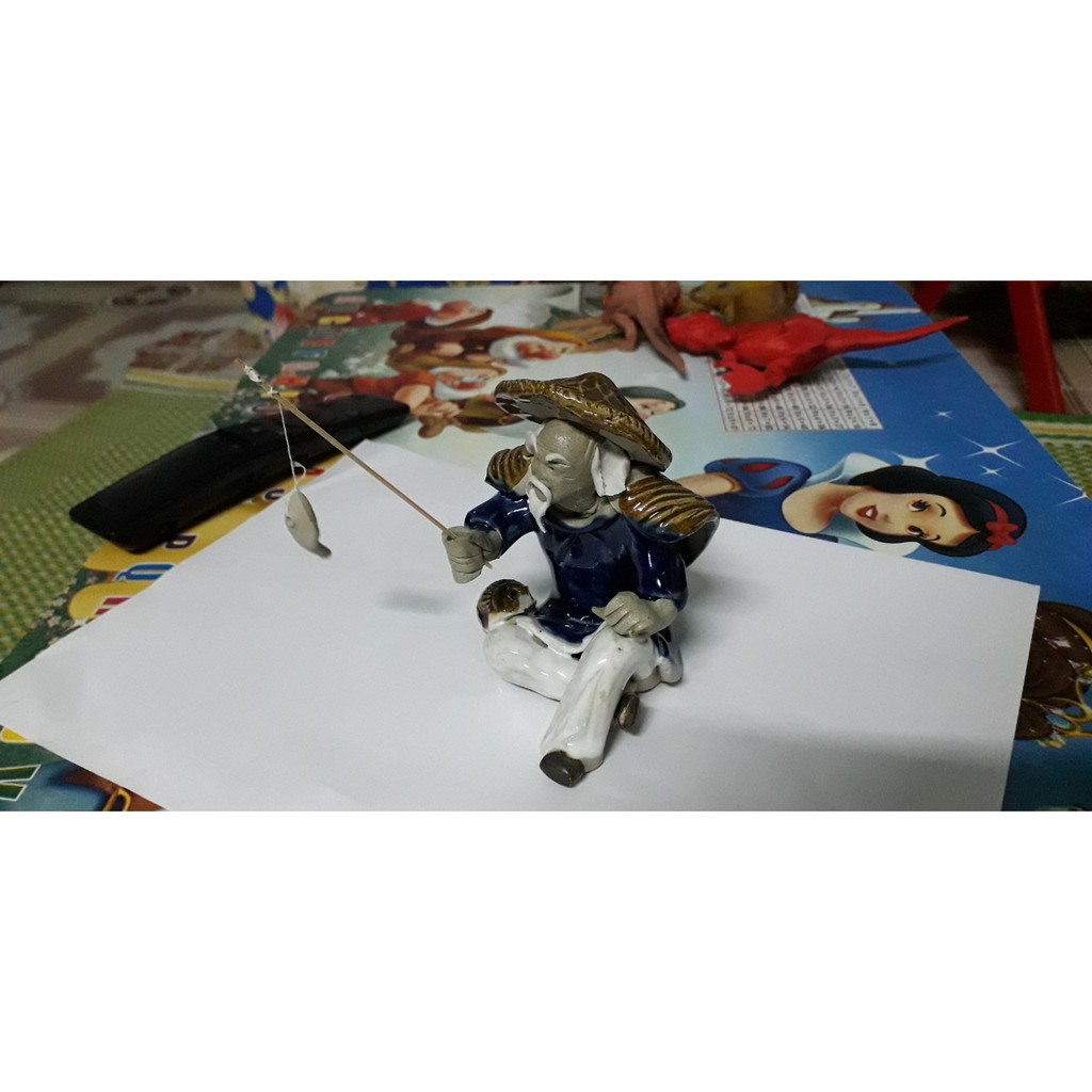 TIỂU CẢNH CỤ GIÀ CÂU CÁ - TIỂU CẢNH TRANG TRÍ - TRANG TRÍ - TƯỢNG TRANG TRÍ