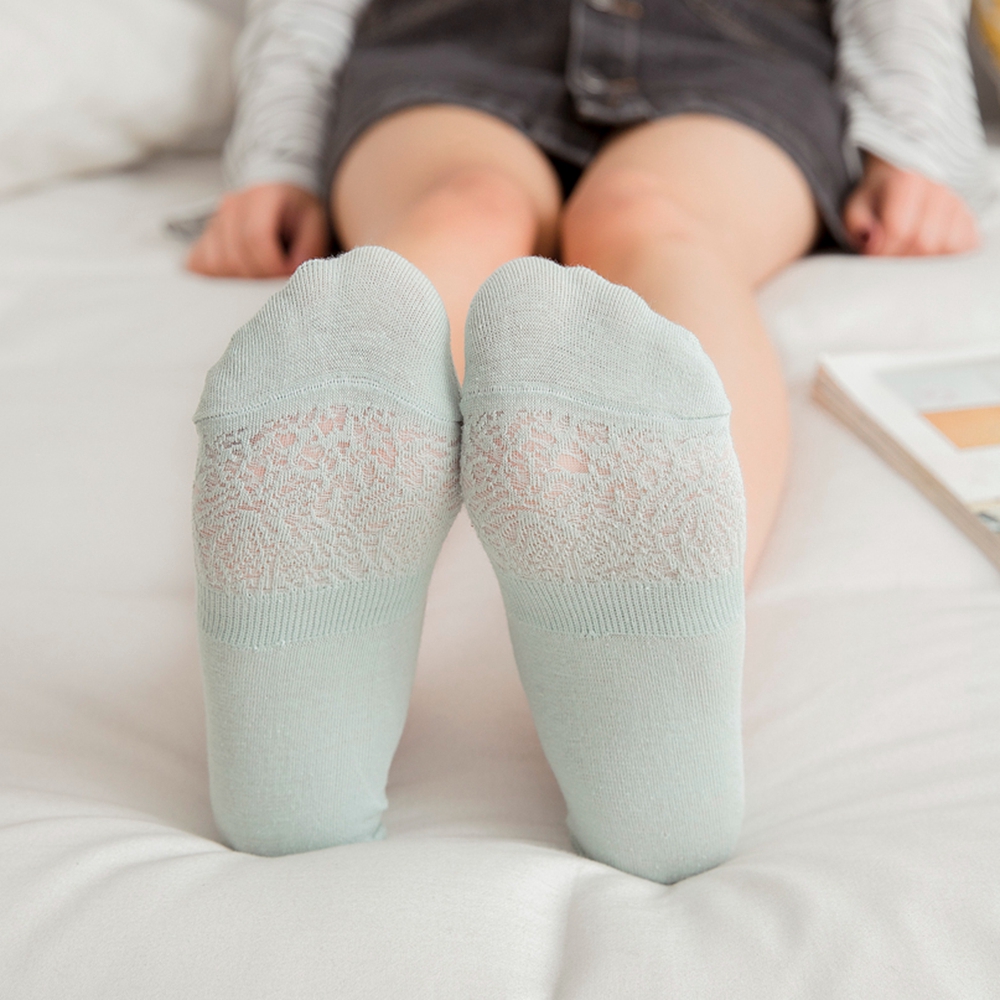 Tất lười chống trượt màu trơn hợp thời trang