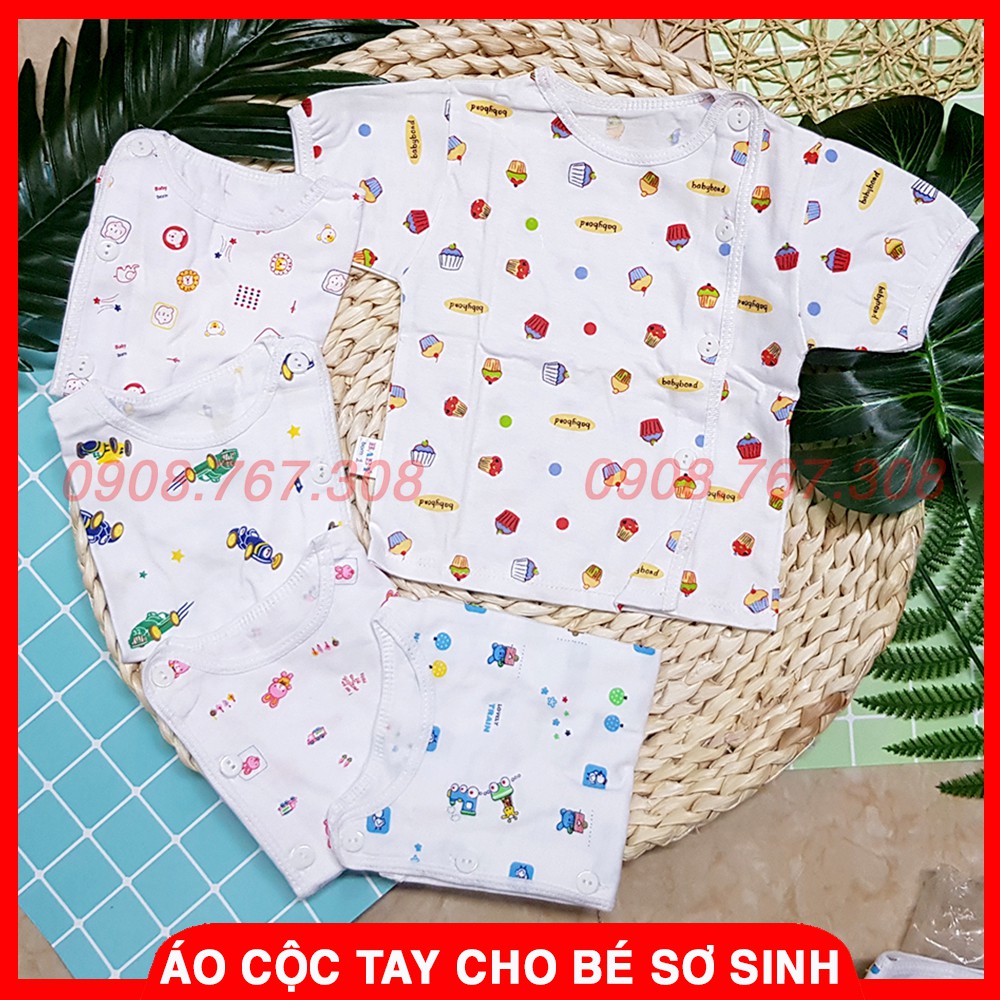 Áo Cộc Tay Cho Bé Sơ Sinh Baby Born Cotton In Họa Tiết Đẹp