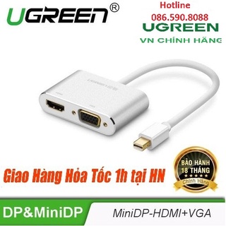 Cáp chuyển đổi mini displayport sang hdmi và vga ugreen 20421 - hàng chính hãng