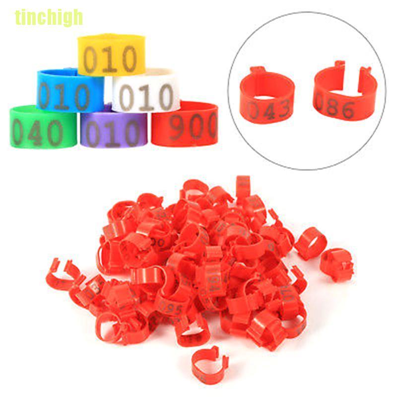 100 Vòng đeo chân 16mm cho gà/ vịt tiện dụng