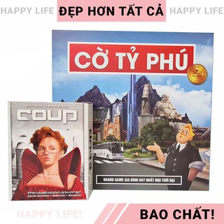 [COMBO 2 IN 1] Cờ tỷ phú Monopoly + Game thẻ bài nhập vai chiến thuật Coup [SIÊU RẺ]