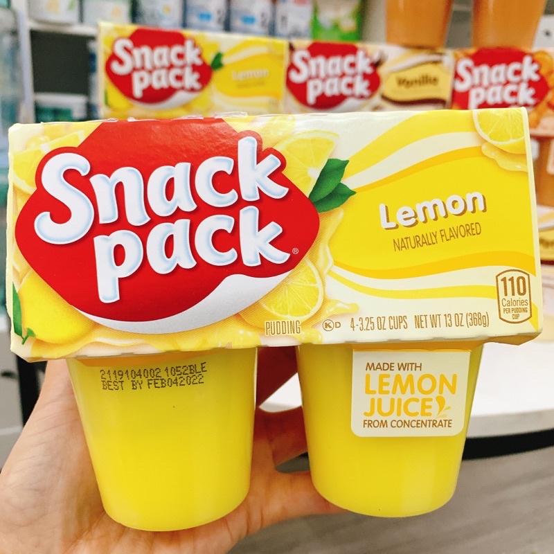 ( Air ✈️ date 2022) Váng sữa Snack pack cho bé 6m của Mỹ (4x92g)