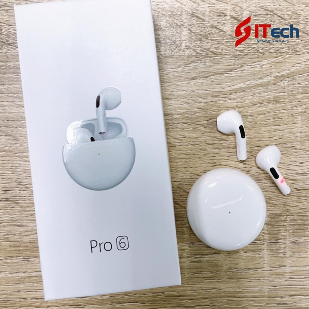 Tai nghe pro 6 bản quốc tế màu trắng âm thanh HIFI đầy đủ chức năng bảo hành 3 tháng