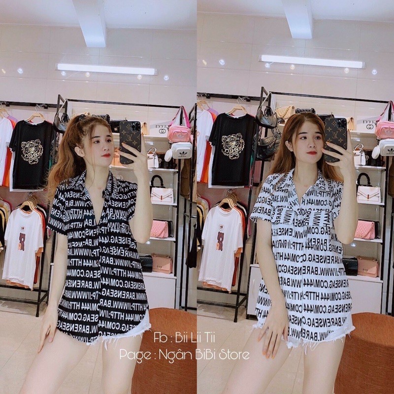 Áo sơ mi chữ túi hộp cộc tay | BigBuy360 - bigbuy360.vn
