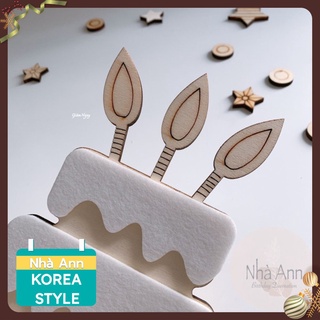 BÁNH KEM GỖ TRANG TRÍ SINH NHẬT PHONG CÁCH HÀN QUỐC - NHÀ ANN