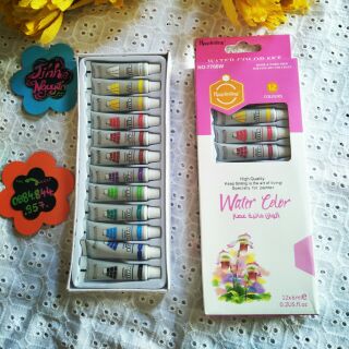 Bộ 12 màu nước Water color dạng tuýp 6ml