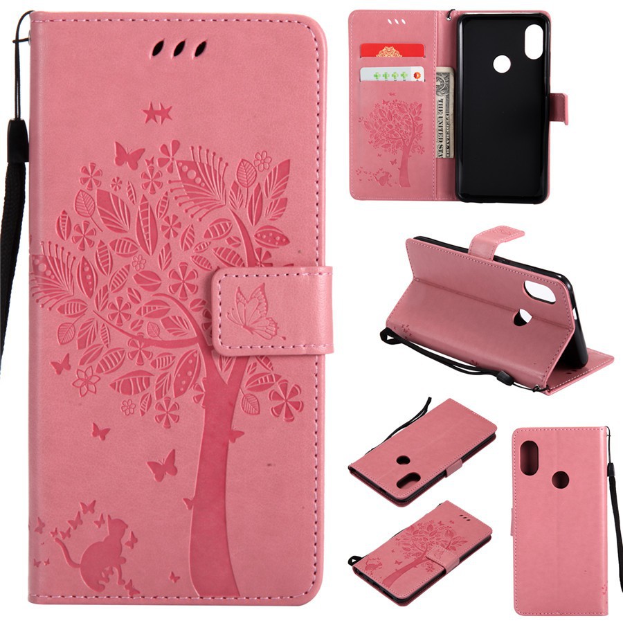 Xiaomi Redmi Note 5 Pro CatTree Leather cover Flip holster shell Phone case