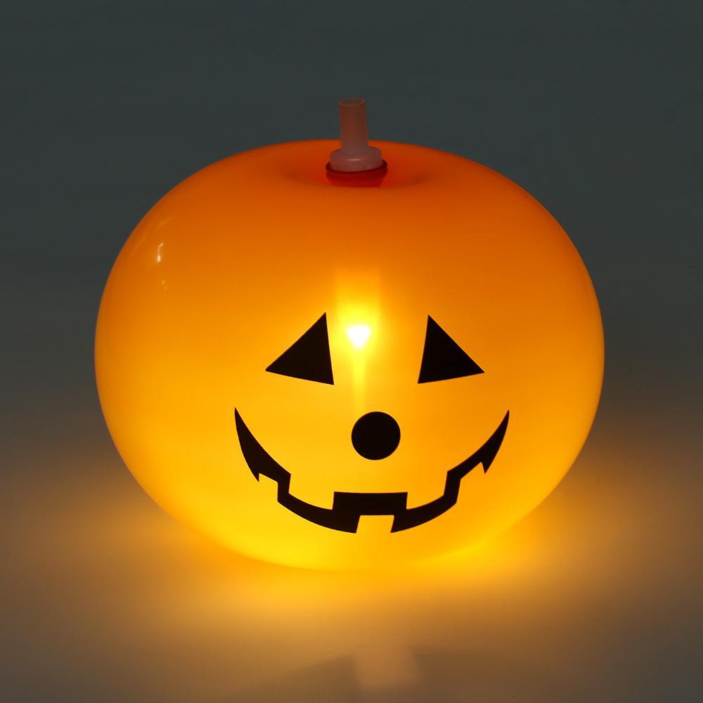 Set 5 Bong Bóng Latex Có Đèn Led Hình Bí Ngô Trang Trí Trong Nhà / Ngoài Trời DIY