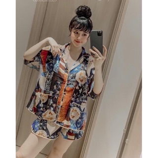 Hàng về bộ pijama cộc đùi hoạ tiết xinh