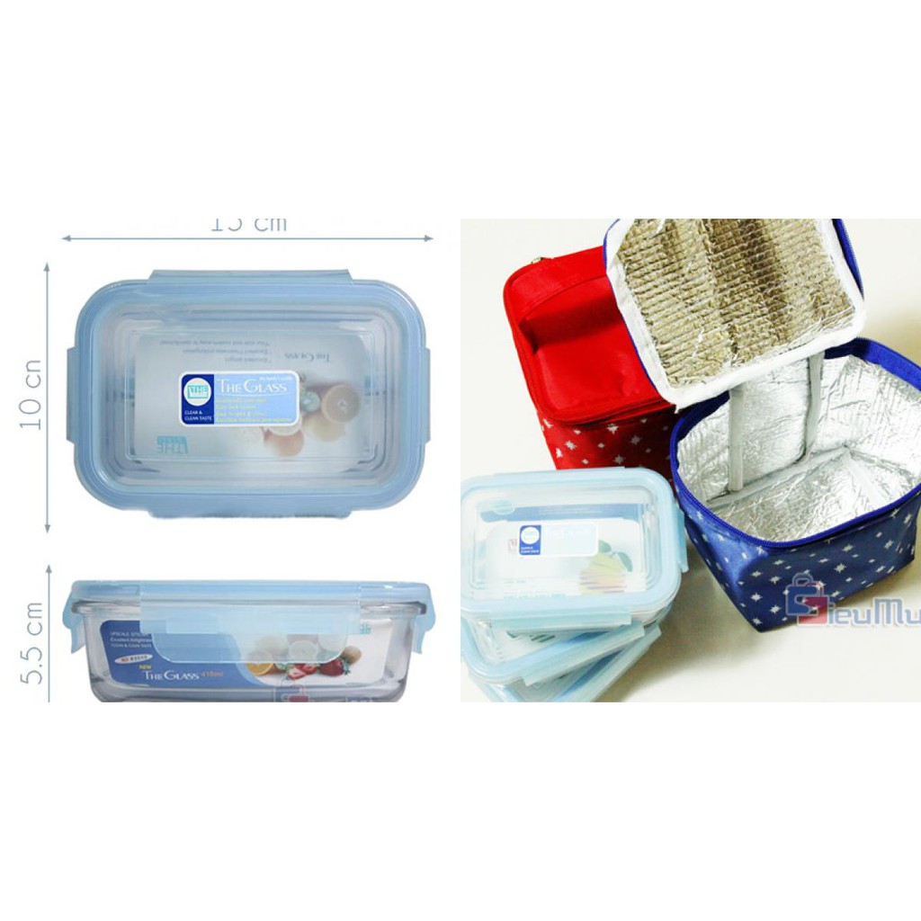 Túi giữ nhiệt hình sao, size hộp lớn GLASSLOCK
