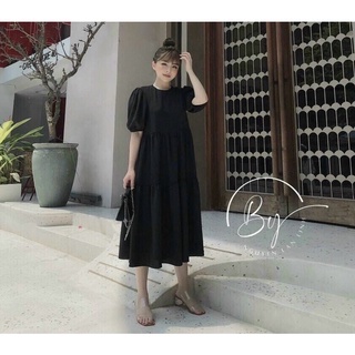 Đầm Suông rộng Bầu Dáng Xoè Babydoll dạng dài