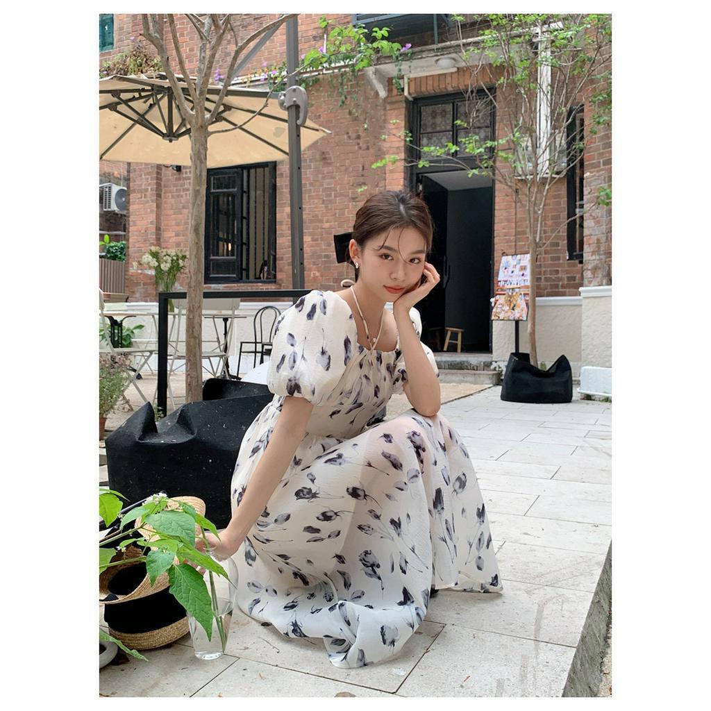 Đầm Hoa Phong Cách Pháp Thanh Lịch Mùa Hè Kiểu Mới 62432