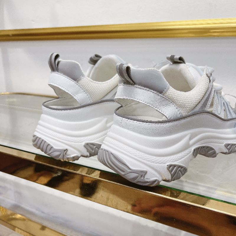 HJm(ẢNH THẬT) Giày Thể Thao Pha Lưới Cắt Thoáng Chân Đế 4p Da Mềm Êm Fullbox Cao Cấp