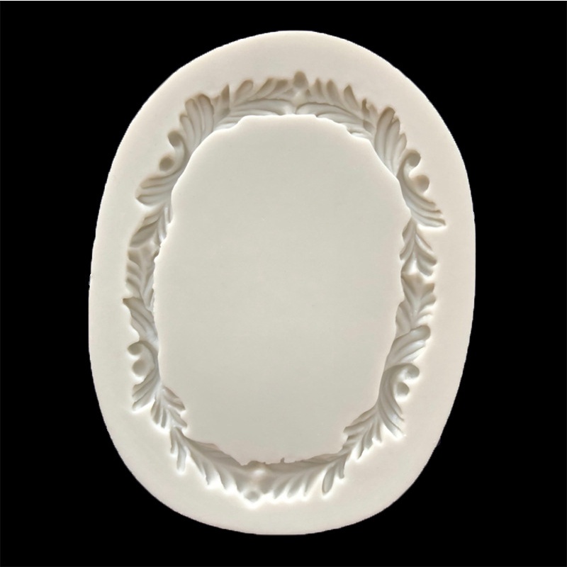 Khuôn tạo hình trang trí bánh fondant bằng silicon thiết kế kiểu khung gương vintage