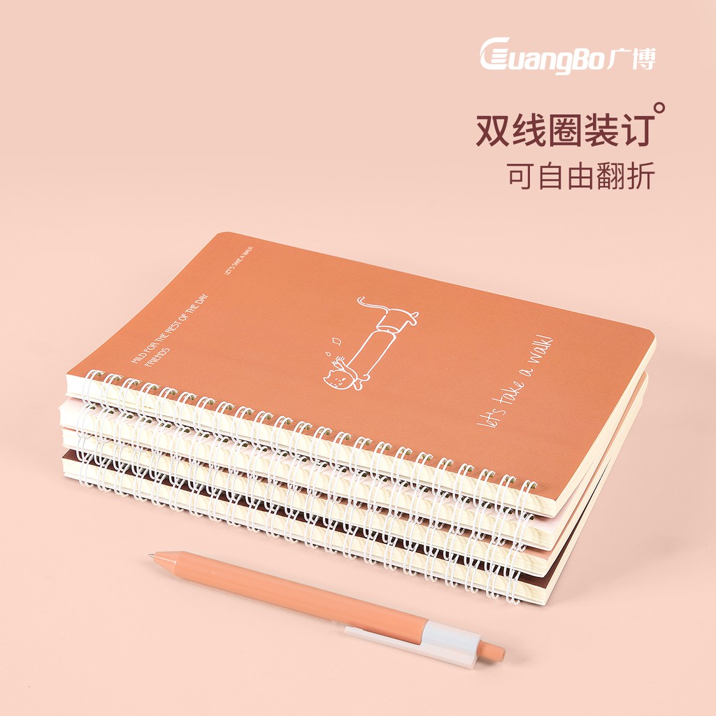 [FOLLOW GIẢM 15K] Sổ tay ghi chép lò xo A5 160 trang - bộ sưu tập Friend Brown FB60507-12