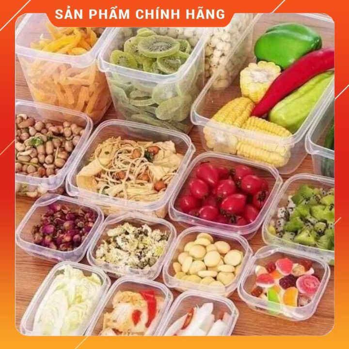 Set 17 Hộp nhựa cao cấp đựng thực phẩm bảo quản tủ lạnh