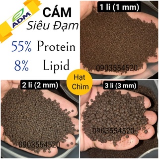 5 ký. cám cá siêu đạm. hạt chìm