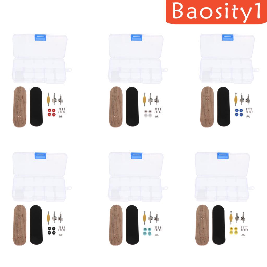 Bộ ván trượt ngón tay mini bằng gỗ kèm phụ kiện và hộp đựng tiện dụng