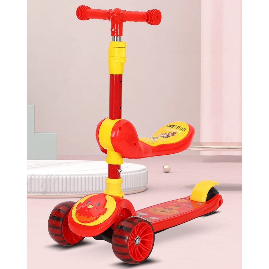 Xe Scooter, Xe Trượt Cho Bé Bánh Có Đèn ,Có Nhạc, có ghế 3 in 1 - HCM