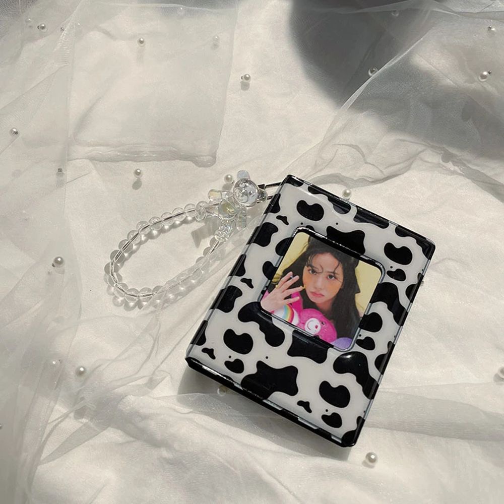 Album ảnh mini hai mặt gồm 16 trang đựng ảnh cỡ 3inch họa tiết bò sữa đáng yêu