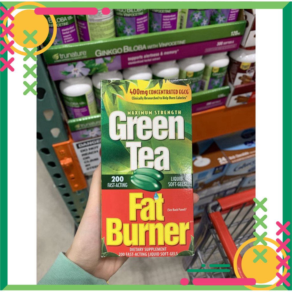 Viên uống giảm cân từ trà xanh Green Tea Fat Burner 200 viên của Mỹ