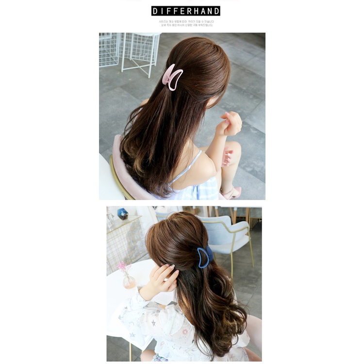 Kẹp tóc cá mập, cặp tóc càng cua vòng cung rỗng hottrend Hàn Quốc KT36
