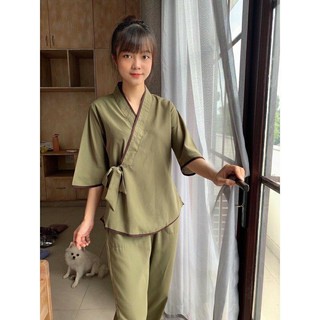 đồ lam đi chùa (nơ nhật không thêu)