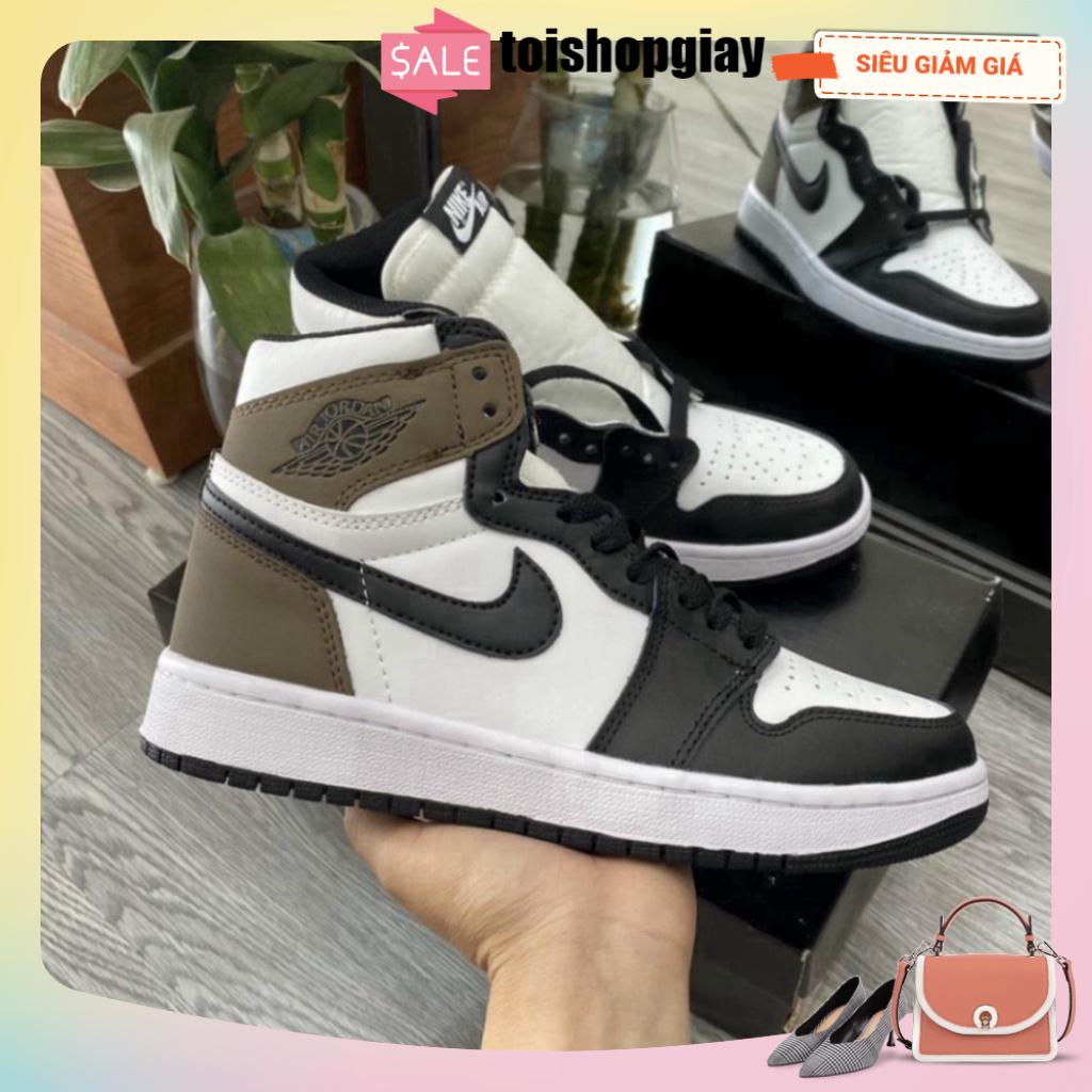 Giày jd nâu cao ✅full box bill✅ Retro High Dark Mo_cha, Giày jd PANDA Phong cách hot 2022