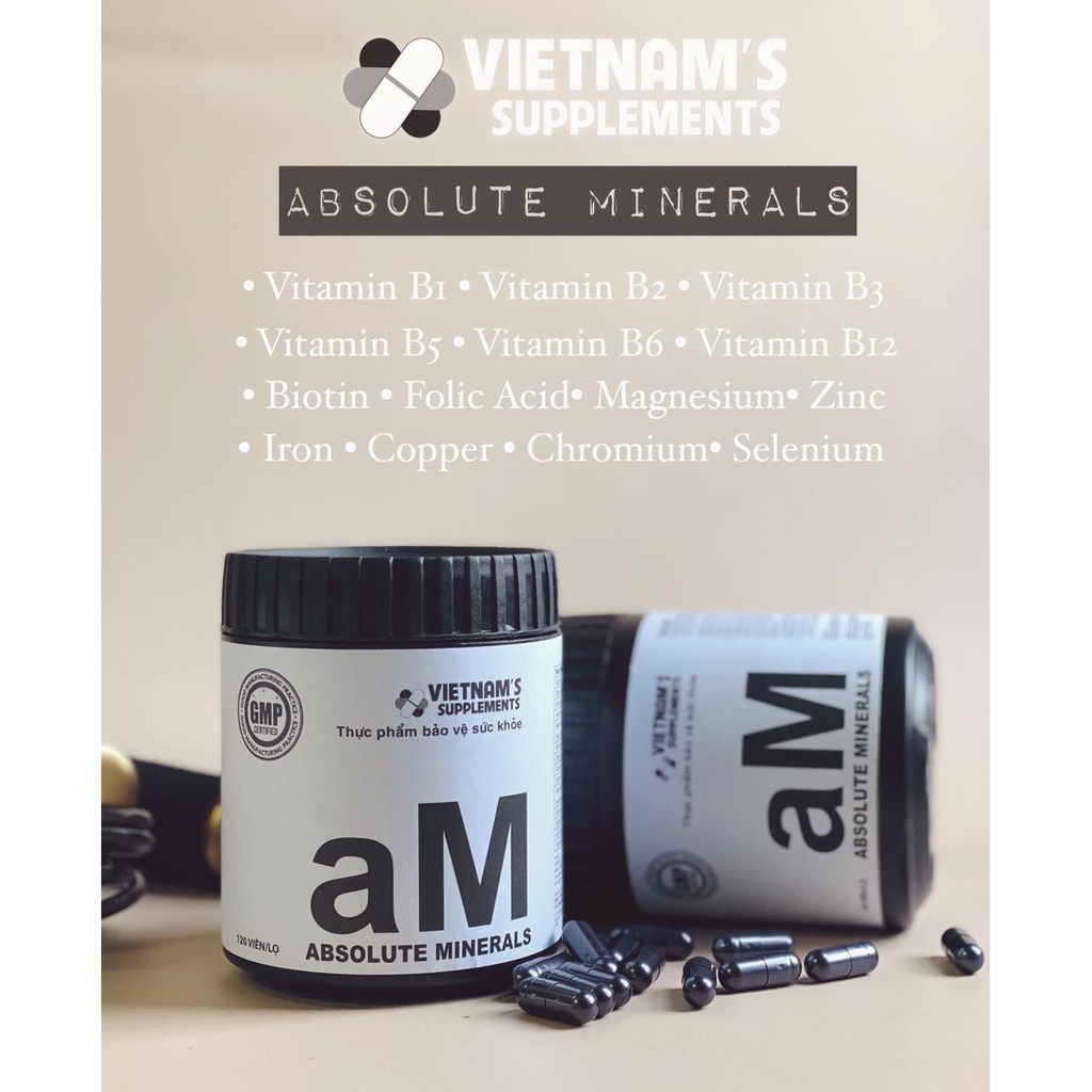 [THỰC PHẨM BẢO VỆ SỨC KHOẺ] Absolute Minerals - Bổ sung vitamin nhóm B-COMPLEX  -  Vietnam's Supplements Chi Nhánh HCM