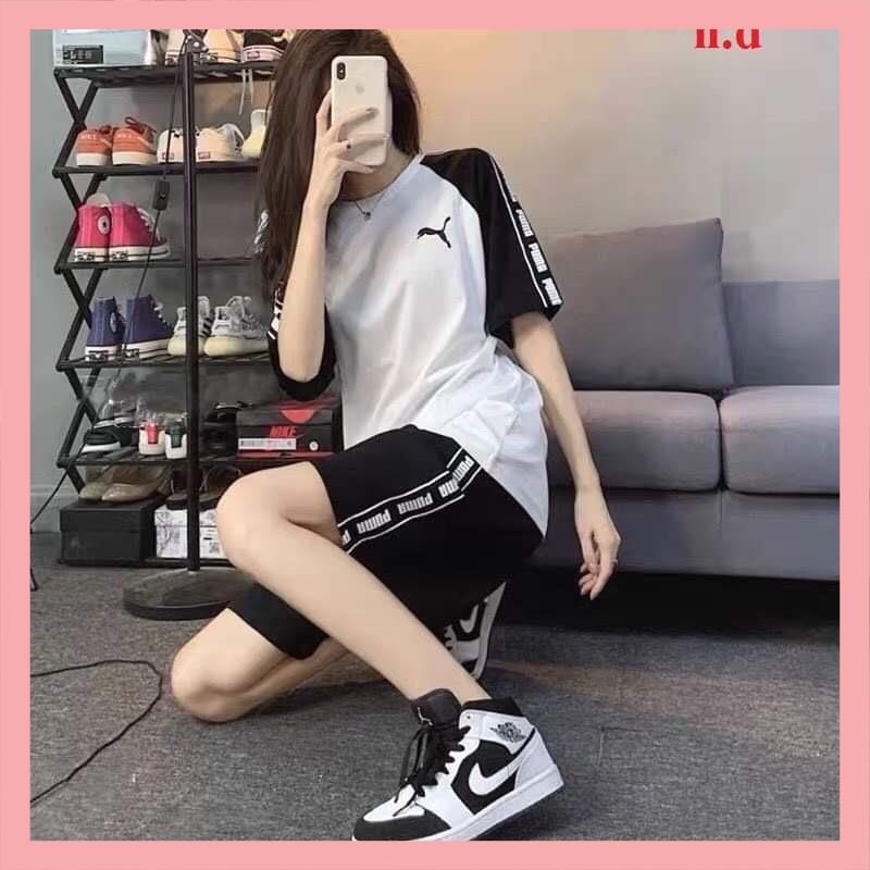 Đồ bộ phối viền Zaplang Bóng Chày Unisex Pume +QUẦN Short♥️ Freesize dành cho nam nữ🎀Sét trang phục thể thao Unisex