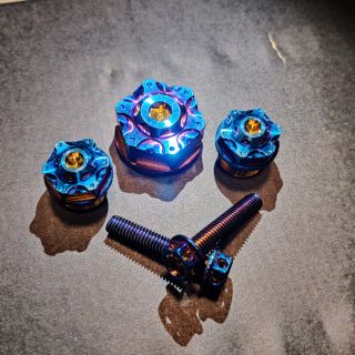 Bộ 5 ốc titan chảng ba Satria ,Raider fi