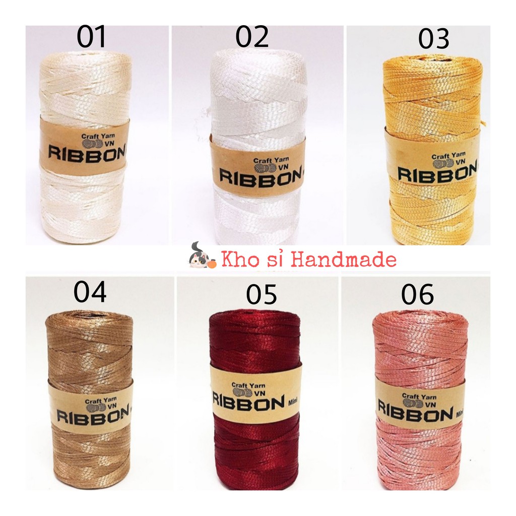 Sợi dệt ribbon Việt Nam chuyên móc mũ túi giày (Mã 01 đến 20)