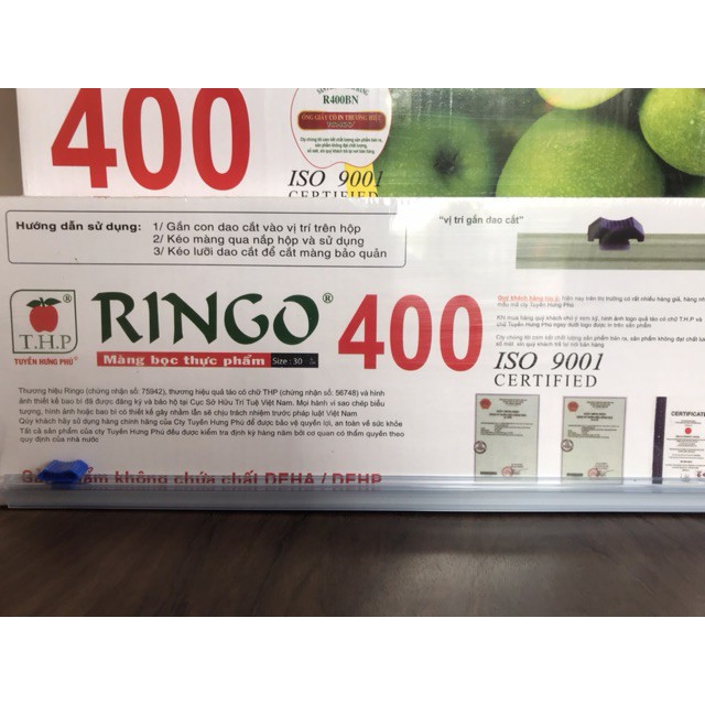 Màng bọc thực phẩm Ringo 400 co giãn chịu nhiệt, màng bọc thức ăn Ringo 400