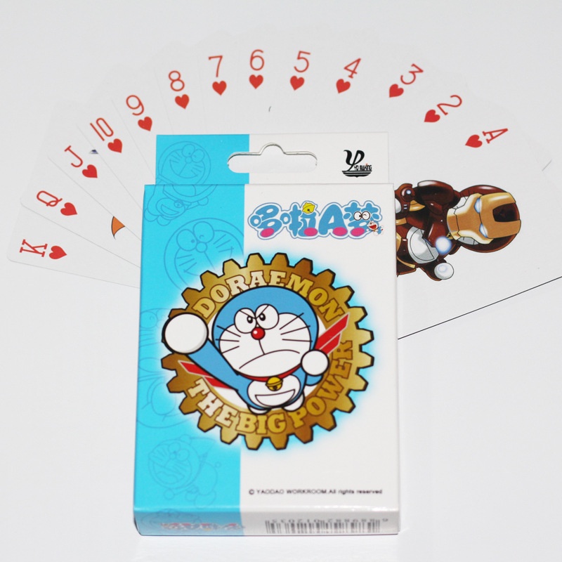 Bộ thẻ bài in hình doremon doraemon nobita chaien xuka xê kô 54 lá khác nhau bộ tú bài tây anime manga chibi xinh xắn