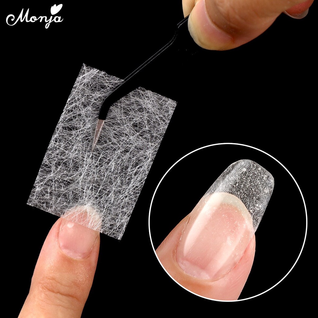 MONJA [Hàng mới về] Gel đắp móng + sợi thủy tinh không dệt nối dài móng 20ml